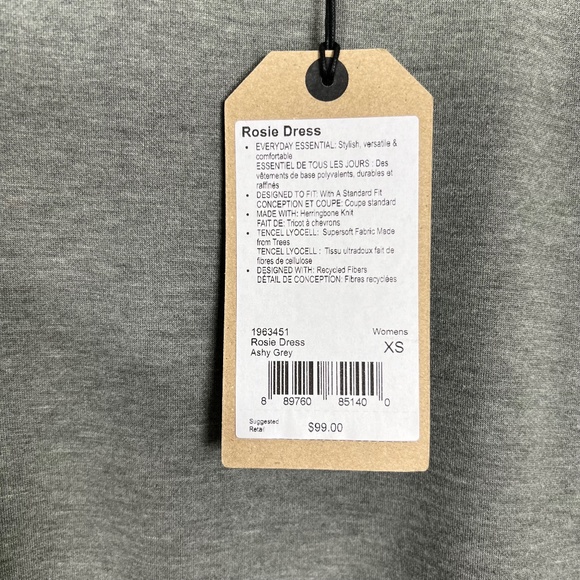 Prana Rosie Dress, Ashy Grey, XS NWT - Picture 5 of 16
